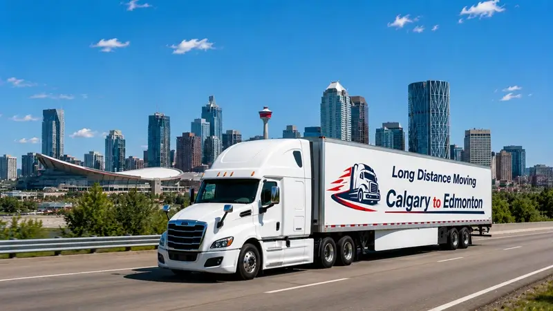Calgary to Edmonton moving route