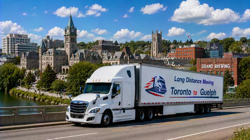 Toronto to Guelph moving route
