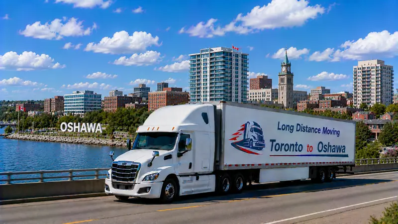 Toronto to Oshawa moving route